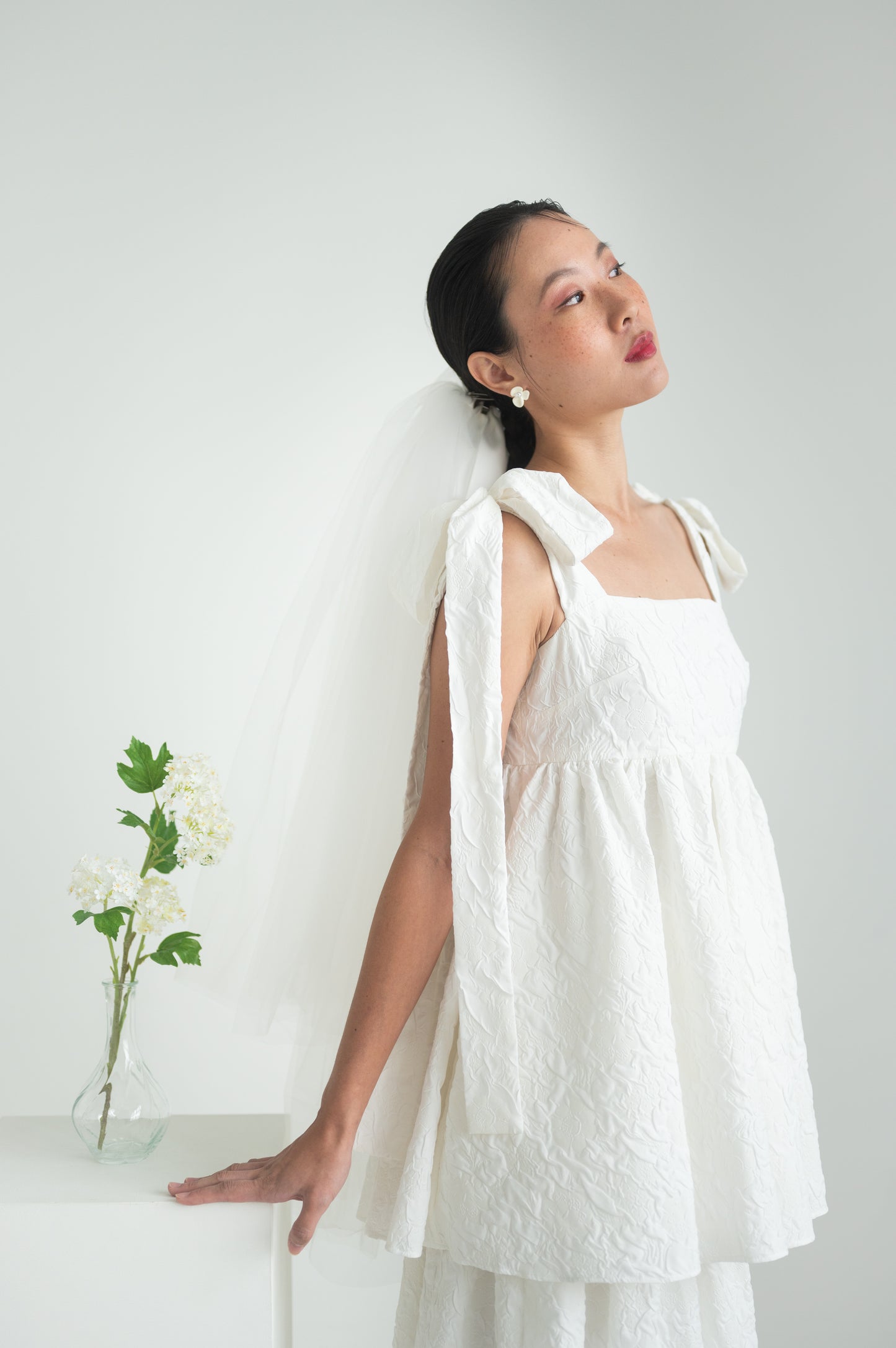 Babydoll dress and top with side pockets and adjustable ribbon straps